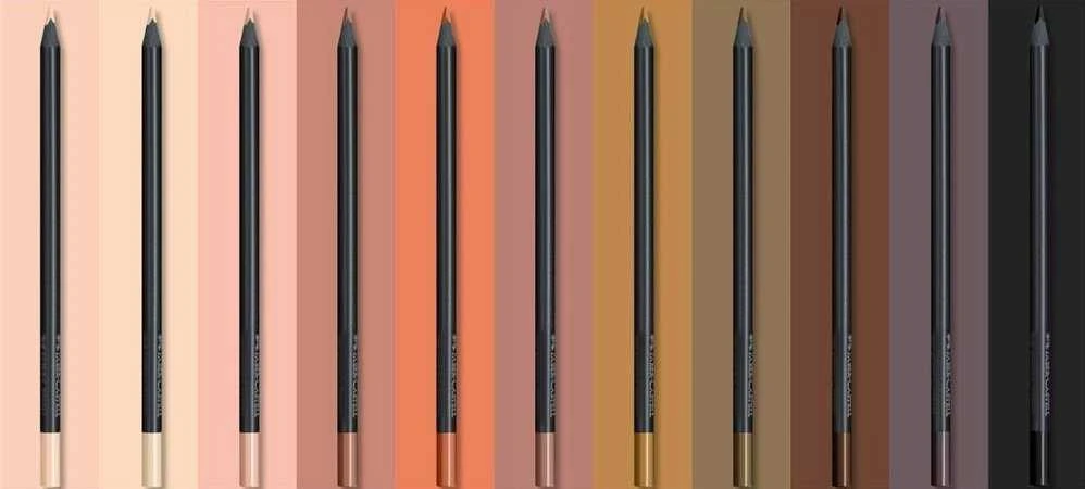 Spalvoti pieštukai Faber-Castell Juodas Edition 12 spalvų