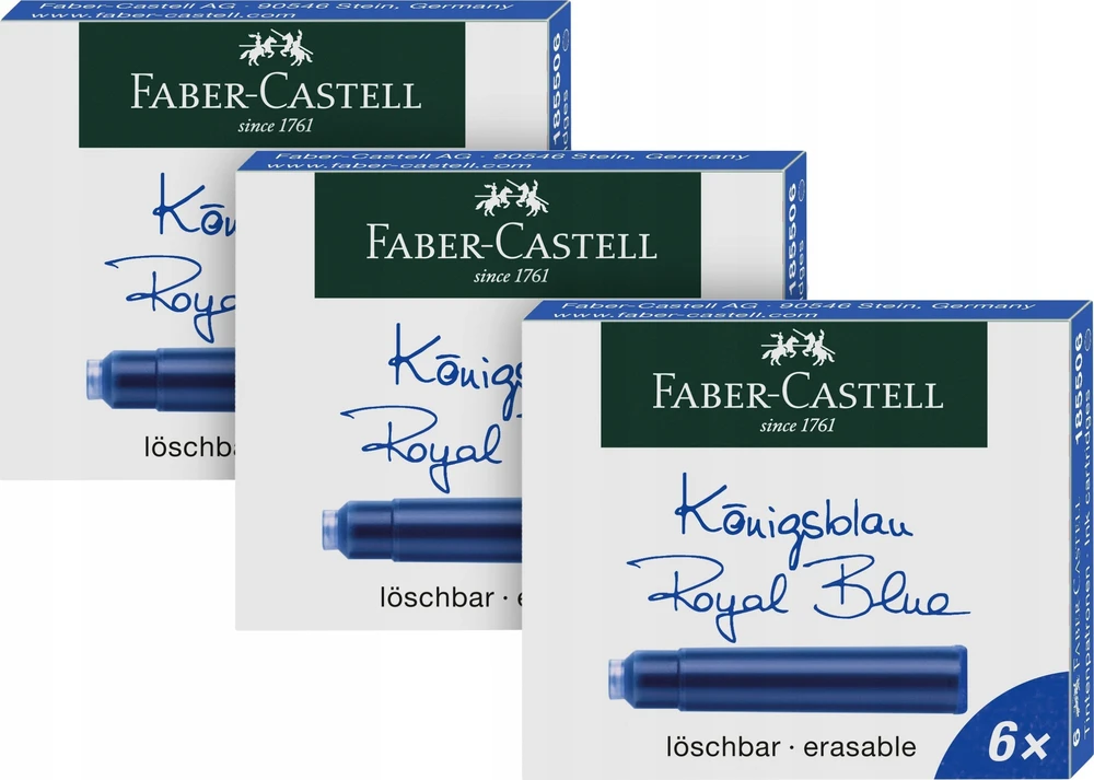 Faber-Castell 201621 tušinuko pildymas Mėlyna 18 vnt.