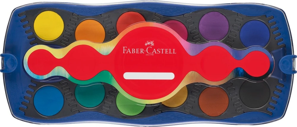 Akvareliniai dažai Faber-Castell Connector, 24 spalvų, su teptuku