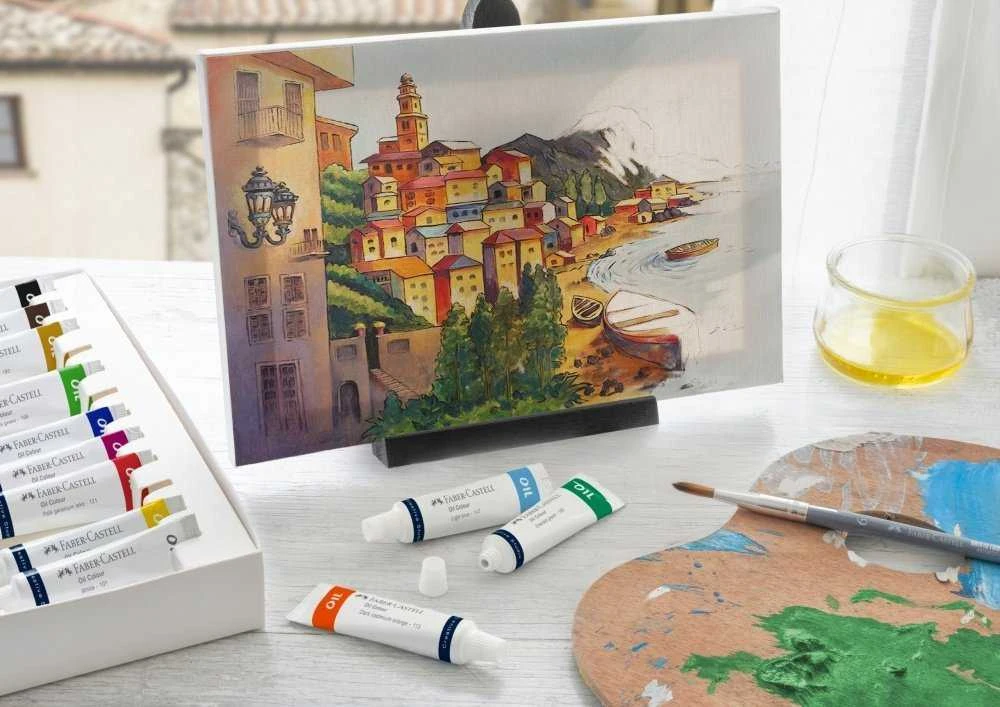 Aliejiniai dažai Faber-Castell, 24 spalvų, 9ml