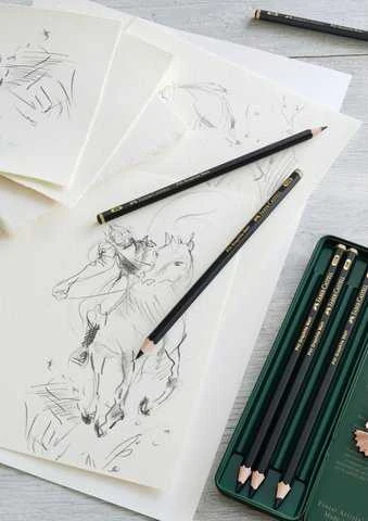 Pieštukų rinkinys Faber-Castell Pitt Graphite Matt, 6 dalių