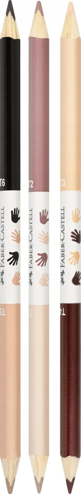 Spalvoti pieštukai Faber-Castell Bicolor 16 spalvų