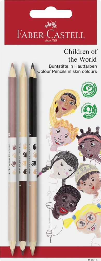 Spalvoti pieštukai Faber-Castell Bicolor 16 spalvų