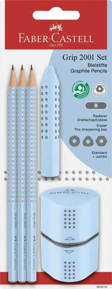 Faber-Castell Grip 2001 rinkinys - dangaus mėlynumo blisterinė pakuotė (580074)