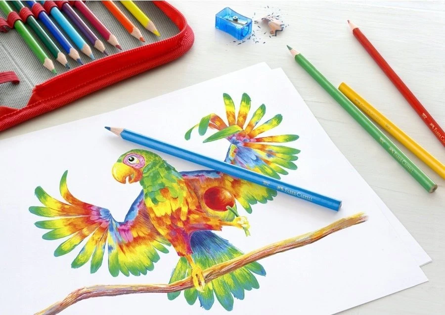 Spalvoti pieštukai Faber-Castell, tribriauniai, 12 spalvų