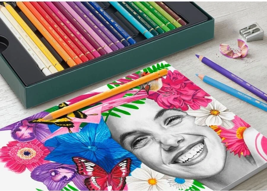 Faber-Castell Polychromos & Pitt grafito matinių spalvų rinkinys, 38 vnt., Carruzzo