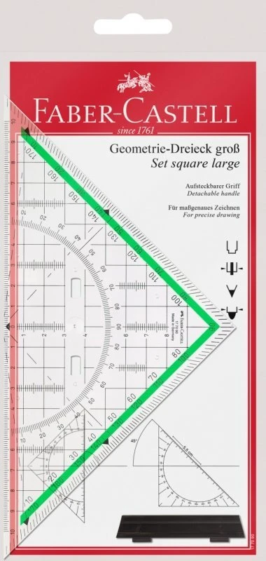 Faber-Castell FABER-CASTELL Geometrie-Dreieck groß mit Griff 20 cm