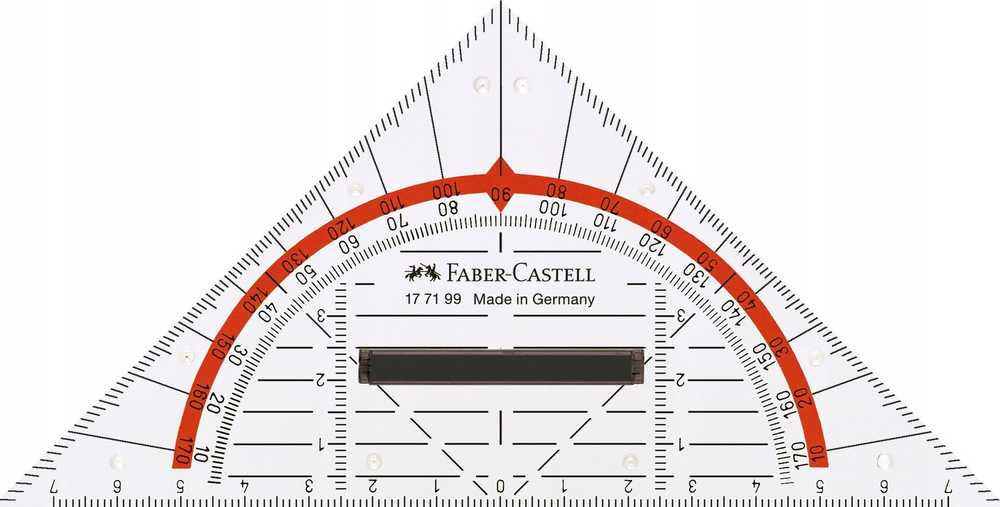 Faber-Castell FABER-CASTELL Geometrie-Dreieck klein mit Griff 14cm