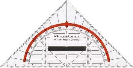 Faber-Castell FABER-CASTELL Geometrie-Dreieck klein mit Griff 14cm