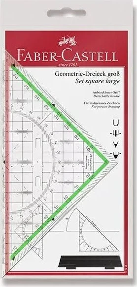 Faber-Castell FABER-CASTELL Geometrie-Dreieck groß mit Griff 20 cm