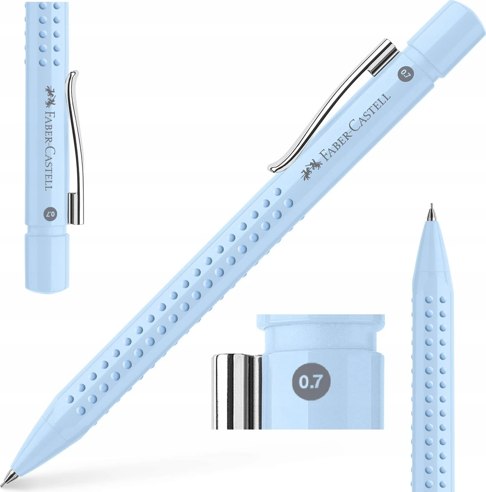 Automatinis pieštukas Faber-Castell Grip 2010, 0.7mm šviesiai mėlynos spalvos