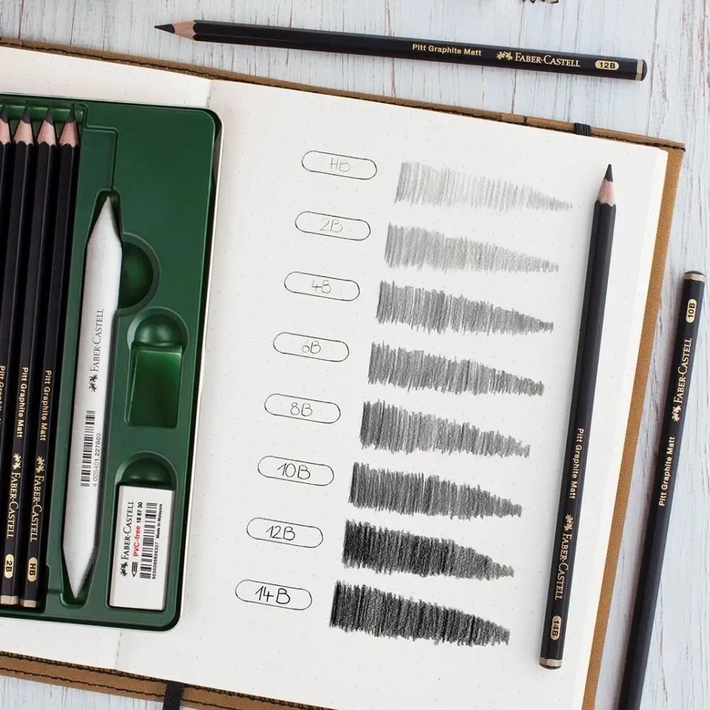 Pieštukų rinkinys Faber-Castell Pitt Graphite Matt, 11 dalių