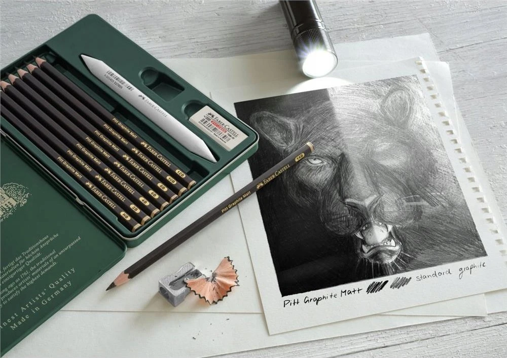 Pieštukų rinkinys Faber-Castell Pitt Graphite Matt, 11 dalių
