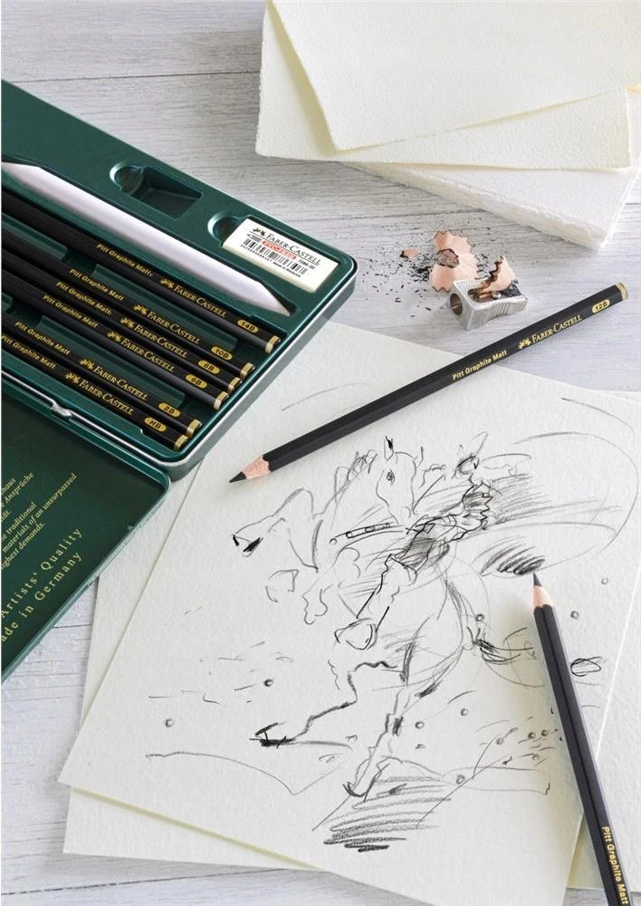 Pieštukų rinkinys Faber-Castell Pitt Graphite Matt, 11 dalių
