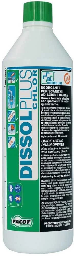 Vamzdžių valiklis Facot Dissol Plus Chlor, DISPLUS1000, 1 l