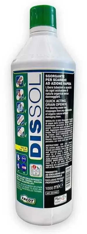 Vamzdžių valiklis Facot Dissol Plus Chlor, DISPLUS1000, 1 l
