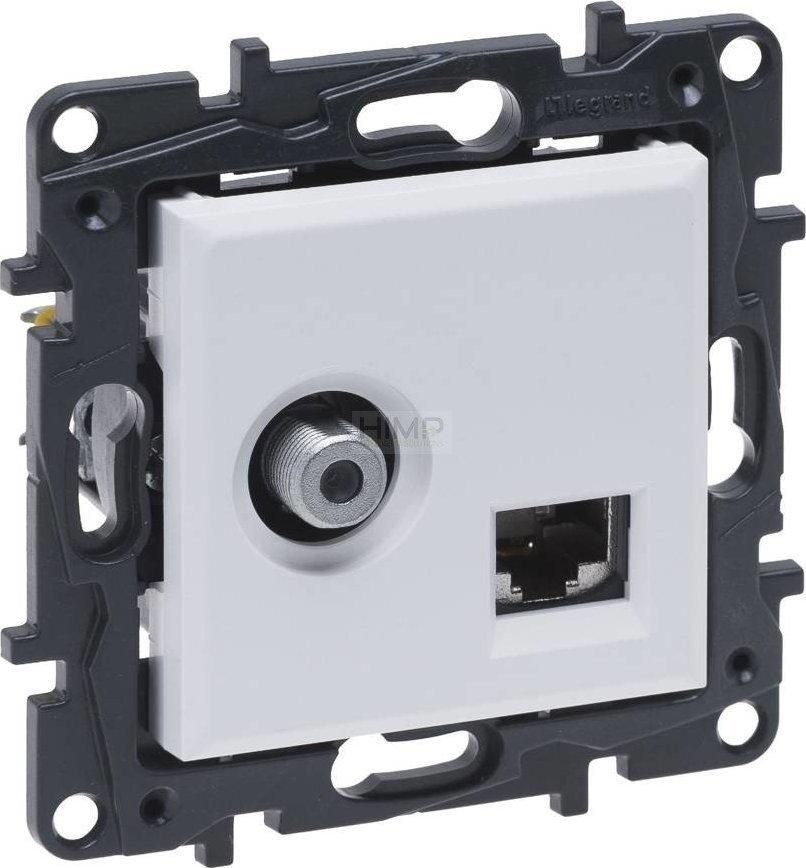 TV / UTP 6 lizdas Niloe Step Legrand 863177 (baltas)