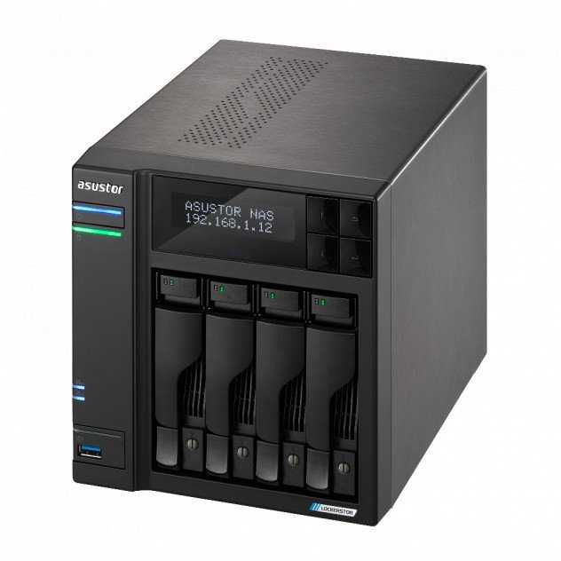 Asustor LOCKERSTOR 4 Gen 2 AS6704T failų serveris, 8GB DDR4 RAM, 4 skyrių, Intel Celeron N5105 2.0 GHz, 4x M.2 PCIe (NVMe), 2x 2.5 GbE, 2x USB 3.2, HDMI 2.0b, 1x PCIe (AS6704T-8G)