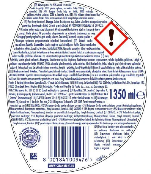 Indų ploviklis Fairy Aloe ir rožinis jazminas. 1,35 l