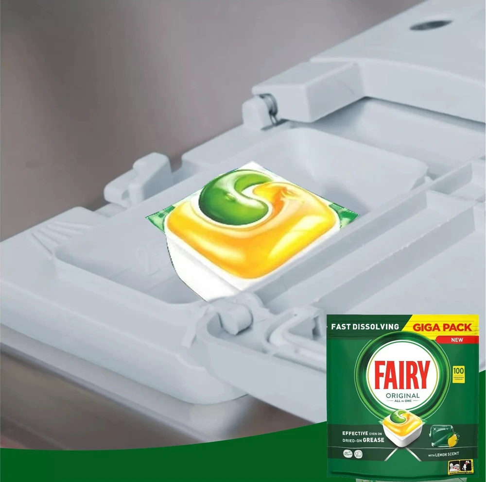 Indaplovių tabletės Fairy Platinum All In One Lemon, 100 vnt., citrinų kvapo