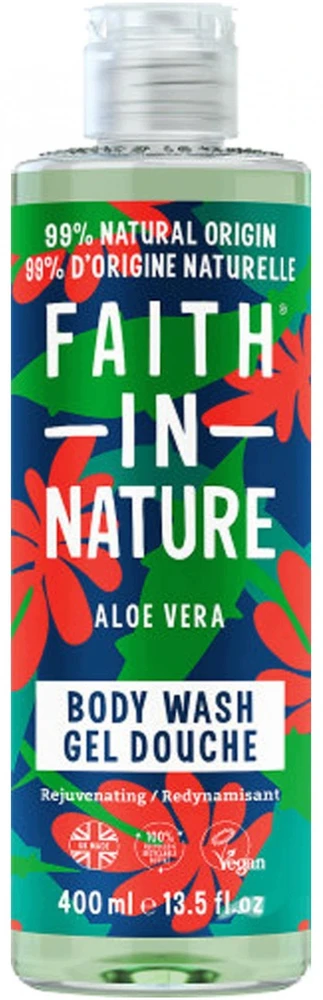 Faith In Nature Aloe Vera Rejuvenating kūno prausiklis, 400 ml