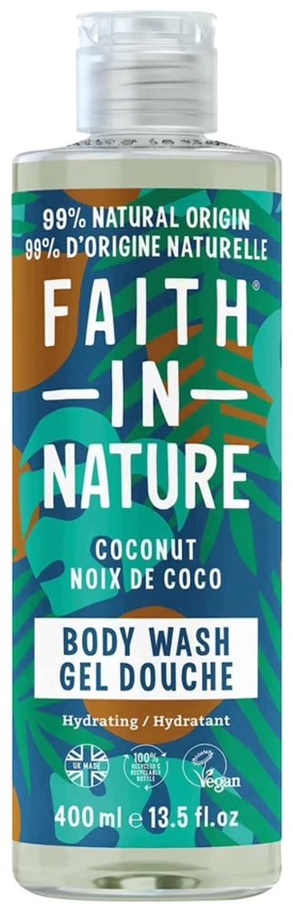 Faith In Nature Coconut Cleansing & Hydrating kūno prausiklis, 400 ml