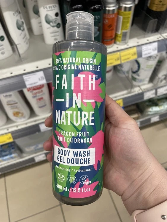Faith In Nature Dragon Fruit Cleansing & Revitalising kūno prausiklis, 400 ml