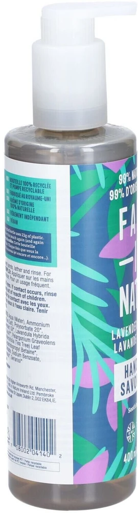 Faith In Nature Lavandų ir pelargonijų valomasis ir maitinamasis rankų gelis, 400 ml