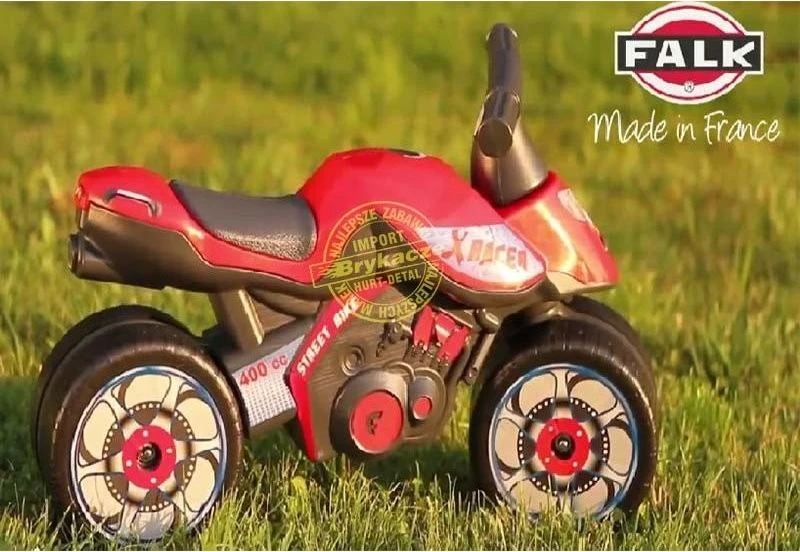 Falk Vaikiškas Elektromobilis Racing Raudonas Su Platiomis Padangomis