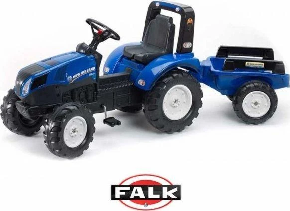FALK pedalinis traktorius New Holland su priekaba