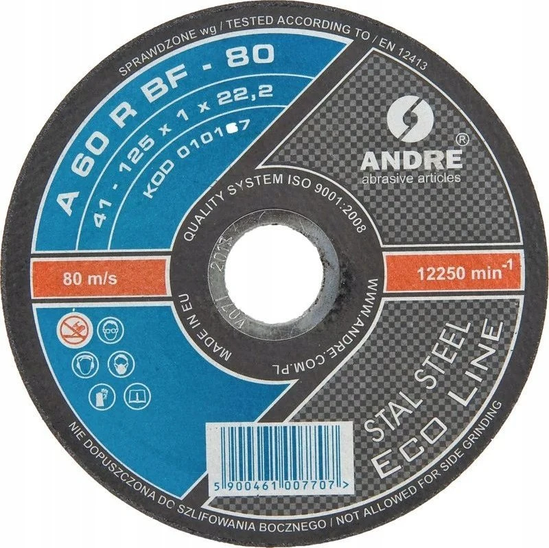 ANDRE PJOVIMO DISKAS METALUI 125 x 1,0mm METAL/INOX ECO LINE