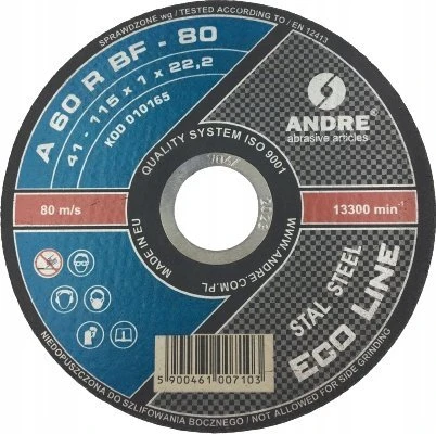ANDRE PJOVIMO DISKAS METALUI 125 x 1,0mm METAL/INOX ECO LINE