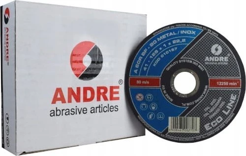 ANDRE PJOVIMO DISKAS METALUI 125 x 1,0mm METAL/INOX ECO LINE