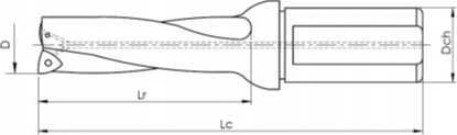 Wiertło Baildon WS 3xD 15 mm grąžtas su indeksuojama galvute, 107–48 mm