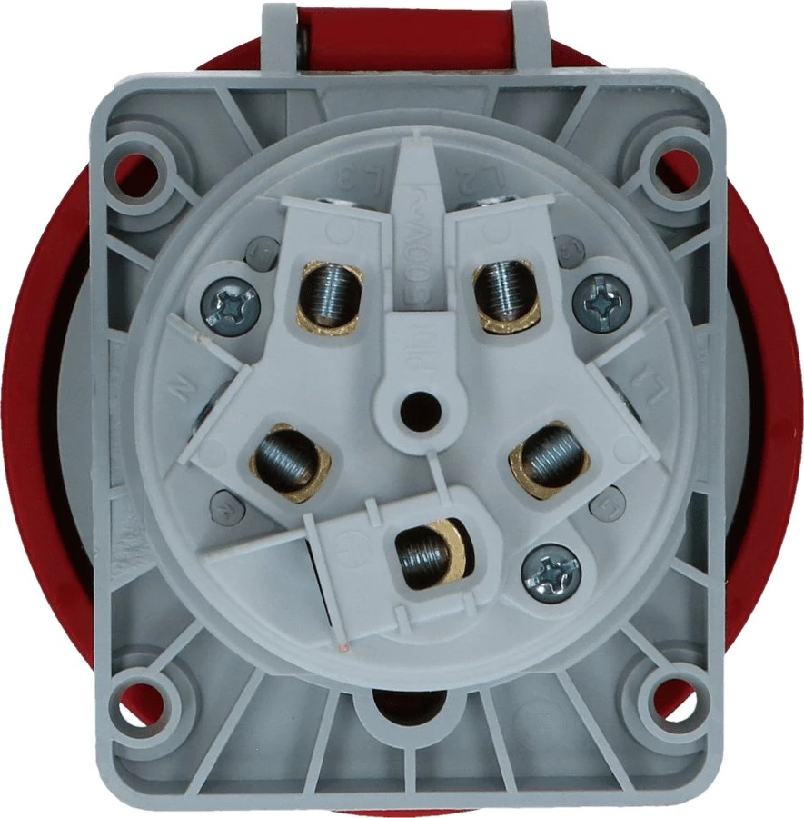 FAMATEL Pasviręs skydelio lizdas 63A 5P 400V IP67 24335