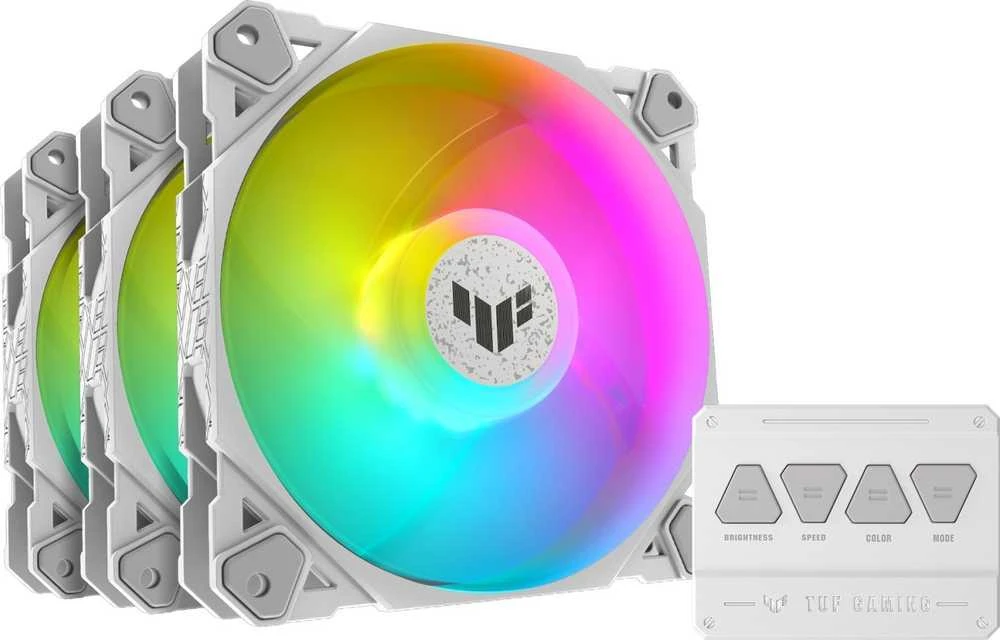 Aušintuvas ASUS TUF Gaming TF120 ARGB, baltas, 3 vnt.