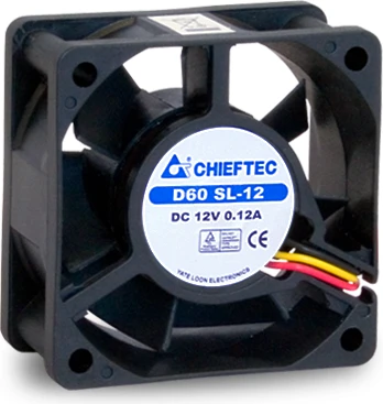 Chieftec AF-0625S computer cooling system Kompiuterio dėklas Fan Juodas