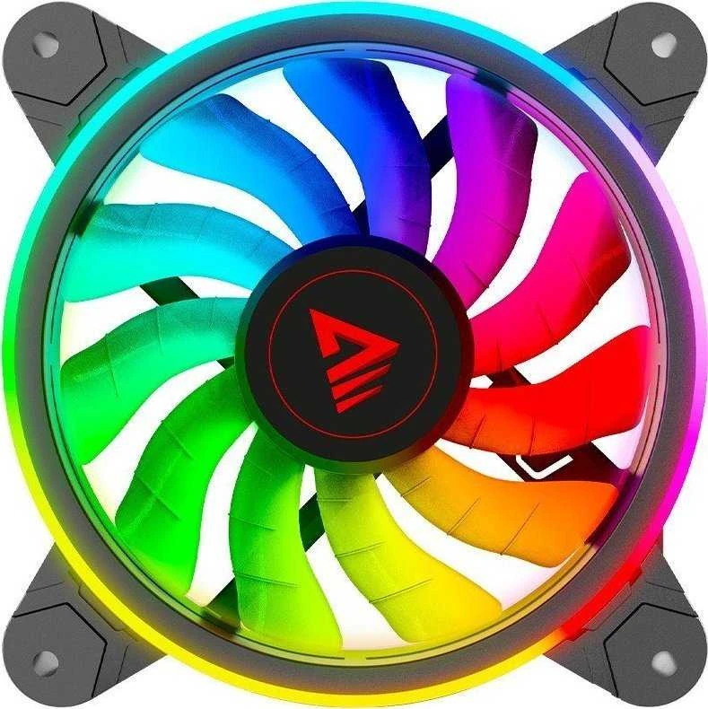 Ventiliatoriai - Savio Fan-01 4 Vnt. 120 Mm ARGB Su Valdikliu Ir Nuotolinio Valdymo Pultu