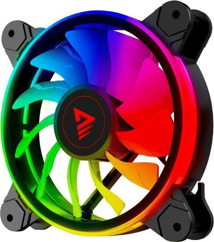 Ventiliatoriai - Savio Fan-01 4 Vnt. 120 Mm ARGB Su Valdikliu Ir Nuotolinio Valdymo Pultu