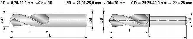 Grąžtas Baildon DIN 6527 K FWP3A 10 mm karbido galinis frezas, VHM TiAlN, Z3, 66-11 mm