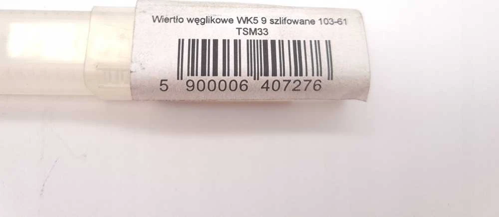 Wiertło Baildon DIN 6537 L WK5 9 mm kietmetalio grąžtas, VHM TiAlN, 103–61 mm