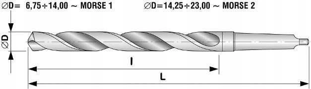 Wiertło Baildon DIN 6537 K WK3 karbido grąžtas 7,5 mm, VHM TiAlN, 79–41 mm