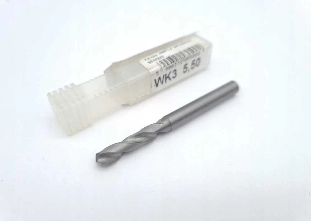 Wiertło Baildon DIN 6537 K WK3 karbido grąžtas 5,5 mm, VHM TiAlN, 66–28 mm