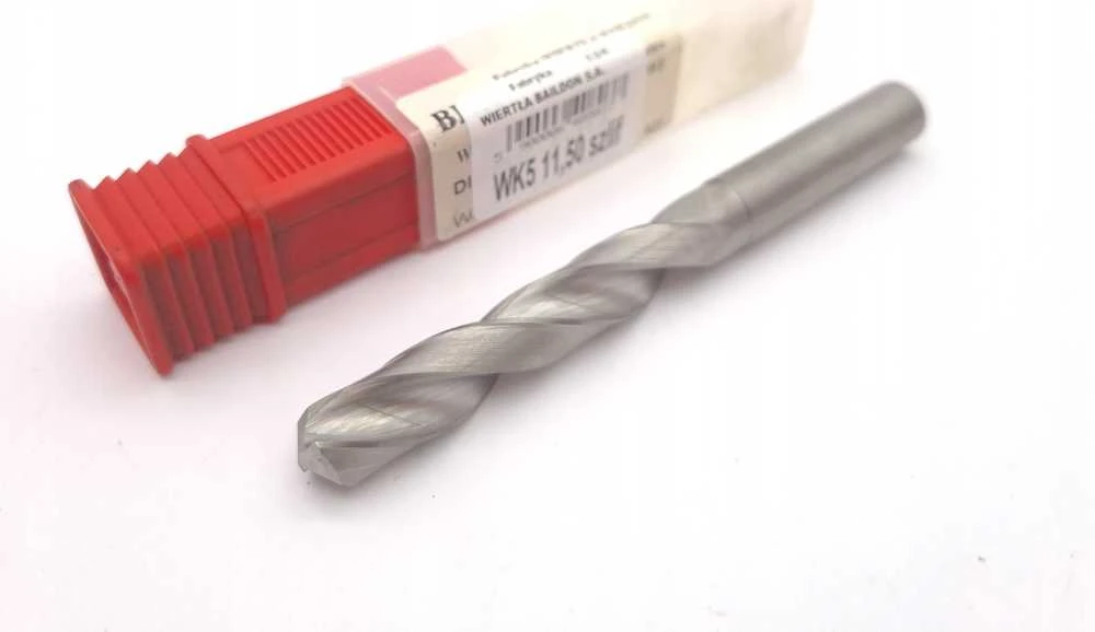 Wiertło Baildon DIN 6537 L WK5 kietmetalio grąžtas 11,5 mm, VHM TiAlN, 118–71 mm
