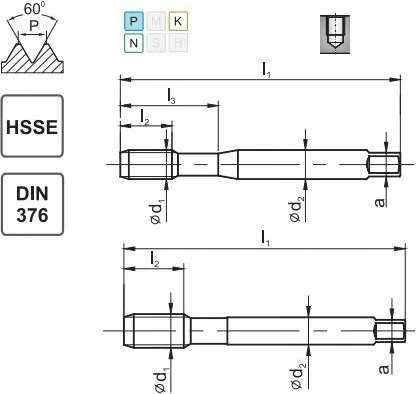 Fanar KŪGINIS UNC 3/4-10 DIN-376C R40 (2B) HSSE 800