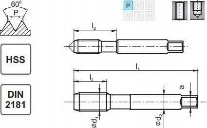 Fanar UNF THREAD TAP 1 / 4-28 DIN-2181/2 (2B) HSS