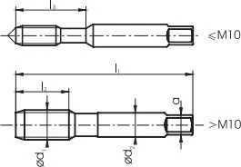 Carruzzo Sriegiklis M 4 NGMM/3-P DIN-352 (6HX) HSSE TIN INOX
