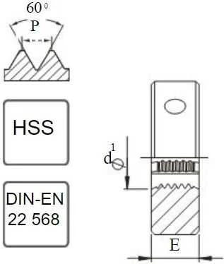 Fanar NarzynkaUNC 7/16-14 DIN-22568 (2A) HSS 800 (N1-121001-4130)