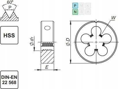 Fanar NARZYNKA M 8x0,75 DIN-22568 (6g) HSS 800
