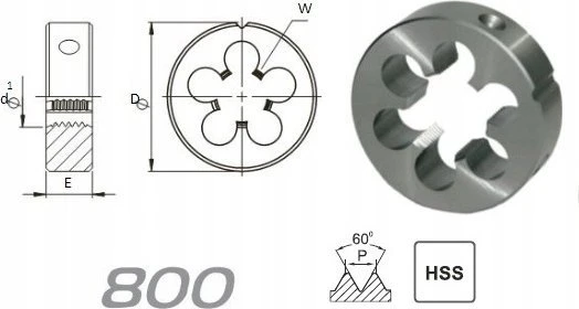 Fanar NARZYNKA M 8x0,75 DIN-22568 (6g) HSS 800